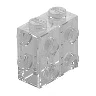 Brick Special 1 × 2 × 1 2/3 with 8 Studs on 2 Sides Trans-Clear