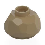 Rock Boulder 2 × 2 × 1, Bottom Dark Tan
