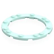 Plate 8 × 8 Round with 6 × 6 Round Cutout Light Aqua