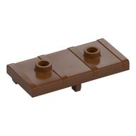 Treasure Chest Lid, Flat with 2 Studs Rotbraun