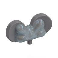 Headwear Accessory Bow with Minnie Mouse Ears, Small Pin, Opal Trans-Clear Pattern Flat Silver