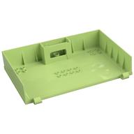 Plate Special Book 11 × 16 with 2 × 4 Container, 2 × 4 Studs on Edge, Hole Gelbgrün