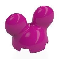 Brick Round, 2 × 2 × 2 with Mickey Mouse Ears in Magenta