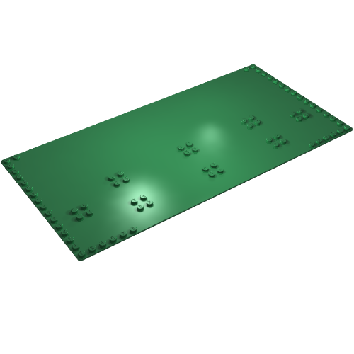 Baseplate 16 × 32 with Warehouse Stud Print [341] Grün