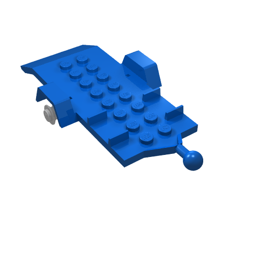 Vehicle Base, Trailer 4 × 8 Bed with White Wheels Blue