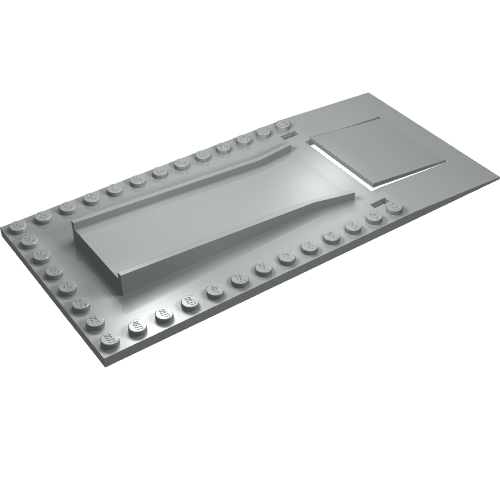 Baseplate Raised 8 × 18 with Garage Floor Plate (Old style) Hellgrau