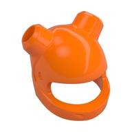 Helmet, Standard, 2 Horn Holes Orange