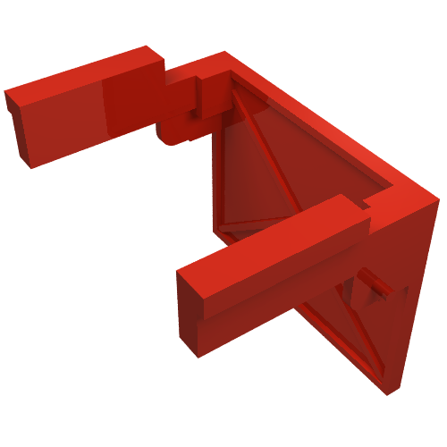Garage Door Solid Assembly - Old (Hinge Pin on Counterweights - One Side) Red