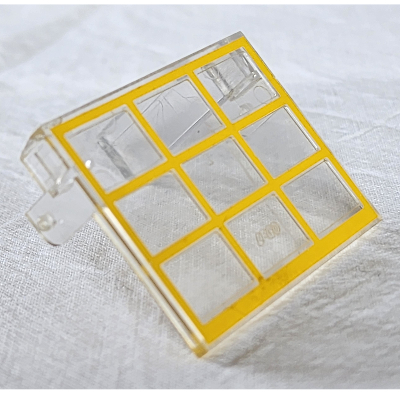 Garage Door Solid (without Counterweights) - Old with Hinge Pins with Yellow Frame print Transparent
