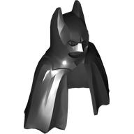 Mask, Batman Cowl with Straight, Wide Cape Schwarz