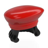 Hat Wide with Mid-Length Hair Black pattern Red