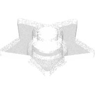 Plate Special 5-Point Star 2 × 2 with One Stud Opal Trans-Clear