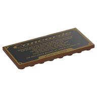 Tile Special 4 × 8 Inverted with Gold 'Concorde', Stats on Black Background print Reddish Brown