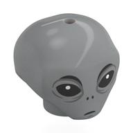 Head Special, Alien with Black Eyes, Dark Bluish Grey Lines print Hellblaugrau
