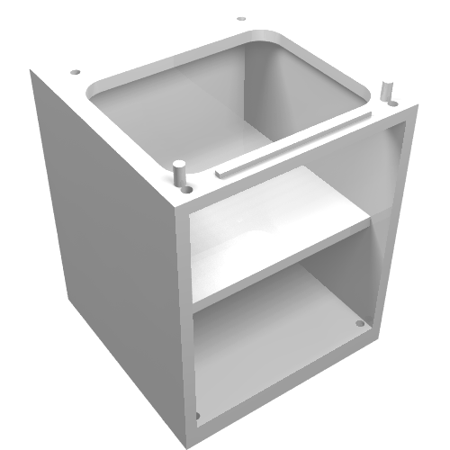 Homemaker Washbasin Base 4 × 4 × 4 White