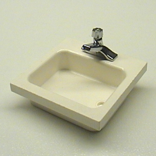 Homemaker Washbasin Sink with Chrome Silver Tap (Complete Assembly) White