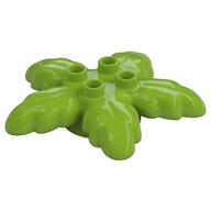Duplo Plant Tree Leaves 6 × 6 × 1 with 4 Top Studs Lime