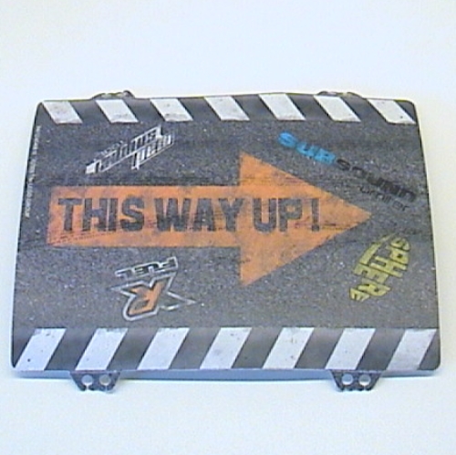 Ramp, White Curbs and Orange Arrow with 'THIS WAY UP!' Print [No Color/Any Color]
