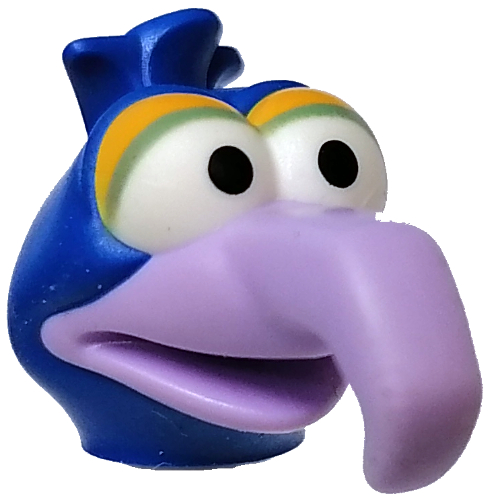 Minifig Head Special (Gonzo) Blau