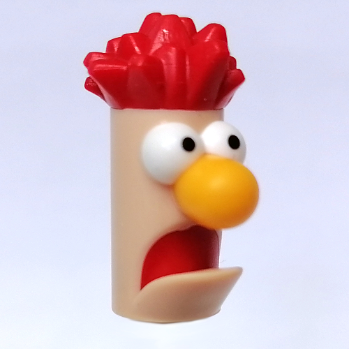 Minifig Head Special (Beaker) Light Nougat
