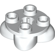 Feet, 2 × 2 × 2/3 with 4 Feet, 4 Studs on Top in White