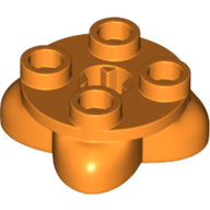 Feet, 2 × 2 × 2/3 with 4 Feet, 4 Studs on Top Orange