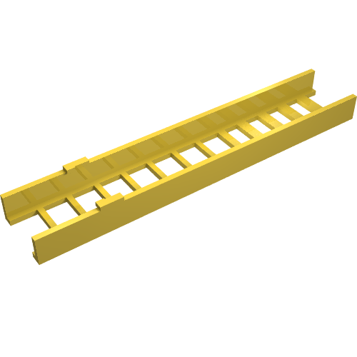 Ladder 10.3cm (collapsed) 2 & 3 Piece - Bottom Section Yellow