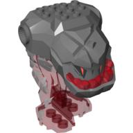 Body Rock Monster Large with Dark Bluish Gray Top Pattern Trans-Red