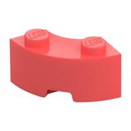 Brick Round Corner 2 × 2 Macaroni with Stud Notch and Reinforced Underside [New Style] Coral