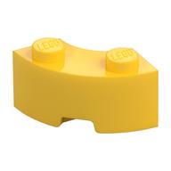 Brick Round Corner 2 × 2 Macaroni with Stud Notch and Reinforced Underside [New Style] Yellow
