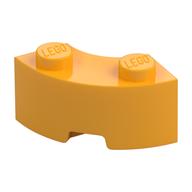 Brick Round Corner 2 × 2 Macaroni with Stud Notch and Reinforced Underside [New Style] Leuchtendes Hellorange