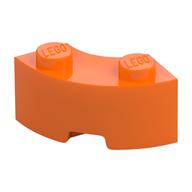 Brick Round Corner 2 × 2 Macaroni with Stud Notch and Reinforced Underside [New Style] Orange