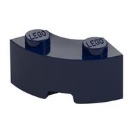 Brick Round Corner 2 × 2 Macaroni with Stud Notch and Reinforced Underside [New Style] Dunkelblau