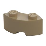 Brick Round Corner 2 × 2 Macaroni with Stud Notch and Reinforced Underside [New Style] Dark Tan