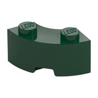 Brick Round Corner 2 × 2 Macaroni with Stud Notch and Reinforced Underside [New Style] Dunkelgrün