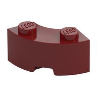 Brick Round Corner 2 × 2 Macaroni with Stud Notch and Reinforced Underside [New Style] Dunkelrot