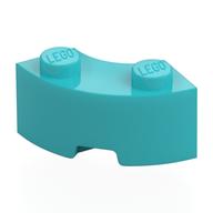 Brick Round Corner 2 × 2 Macaroni with Stud Notch and Reinforced Underside [New Style] Medium Azure