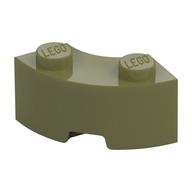 Brick Round Corner 2 × 2 Macaroni with Stud Notch and Reinforced Underside [New Style] Olivgrün