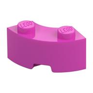 Brick Round Corner 2 × 2 Macaroni with Stud Notch and Reinforced Underside [New Style] Dunkelrosa