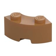 Brick Round Corner 2 × 2 Macaroni with Stud Notch and Reinforced Underside [New Style] Medium Nougat