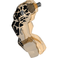 Arm Rock Monster Large, Right with Black Print Transparent-Orange