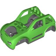 Duplo Toolo Car Chassis with Bright Green Body and Dark Bluish Gray Interior Bright Green