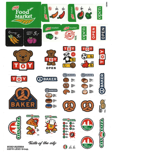 Sticker Sheet 1 for Set 853921-1 [No Color/Any Color]