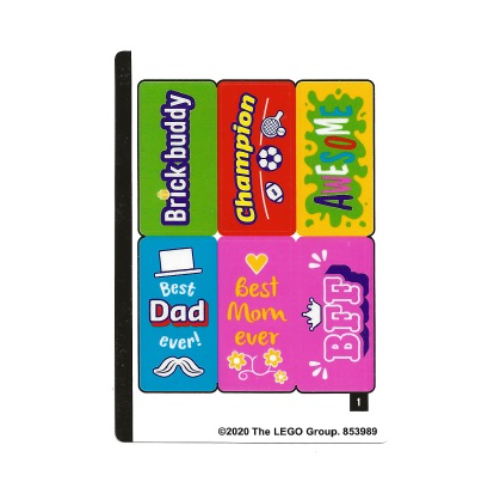 Sticker Sheet for Set 853989-1 [No Color/Any Color]