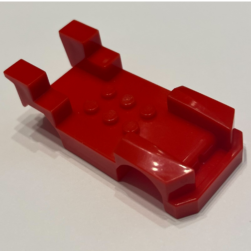 Vehicle Base 4 × 8 with Front Bumper and Tall Extended Rear Fenders Red