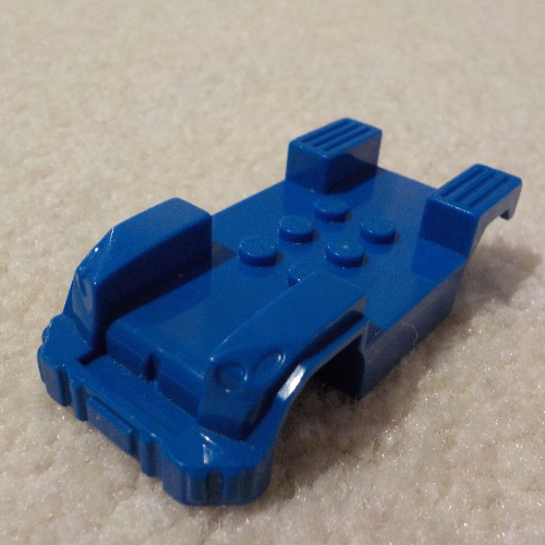 Vehicle Base, 4 × 8 with Mudguards, Fast Food Racer, with Headlights and Rear Vents Blue