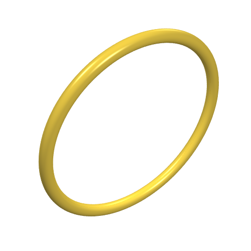 Technic Rubber Belt Medium [26mm ID] [Round Cross Section] Gelb