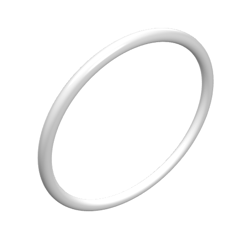 Technic Rubber Belt Medium [26mm ID] [Round Cross Section] Weiß