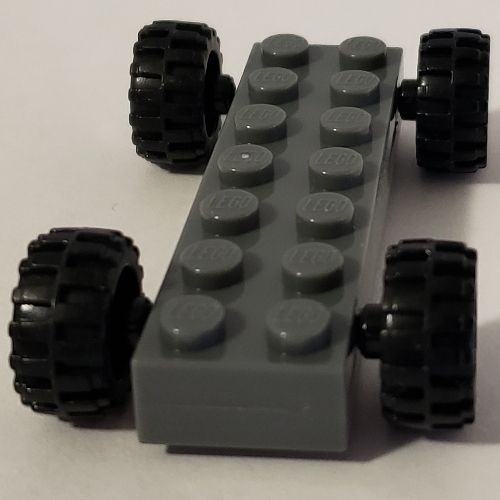 Vehicle Base Fast Food Racer 2 × 7 × 2/3 with Black Wheels Dunkelblaugrau