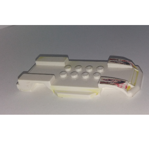Vehicle Base, 4 × 10 with Mudguards, Fast Food Racer, with Headlights and Side Sills White